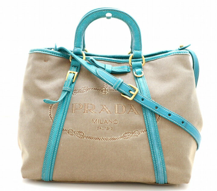 楽天市場】【バッグ】PRADA プラダ ロゴジャガード ハンドバッグ 2WAY 