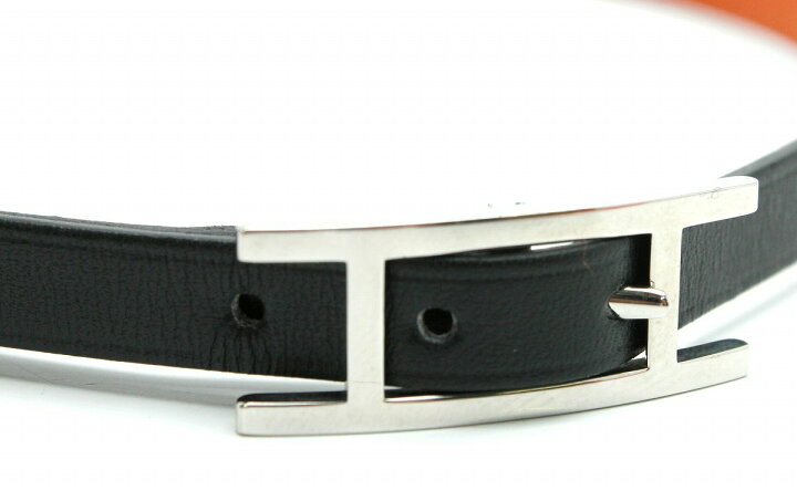 楽天市場】【未使用品】HERMES エルメス アピ3 レザー ブレスレット 黒  