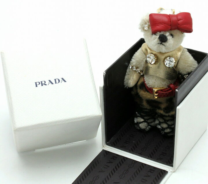 楽天市場】PRADA プラダ チャーム ベアー クマ ラインストーン 