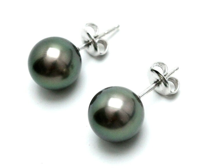 楽天市場 ジュエリー Mikimoto ミキモト ブラック パール ピアス 真珠 黒真珠 10m M ホワイトゴールド金具 K18wg 中古 U Blumin 楽天市場店