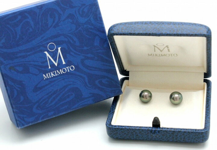楽天市場 ジュエリー Mikimoto ミキモト ブラック パール ピアス 真珠 黒真珠 10m M ホワイトゴールド金具 K18wg 中古 U Blumin 楽天市場店