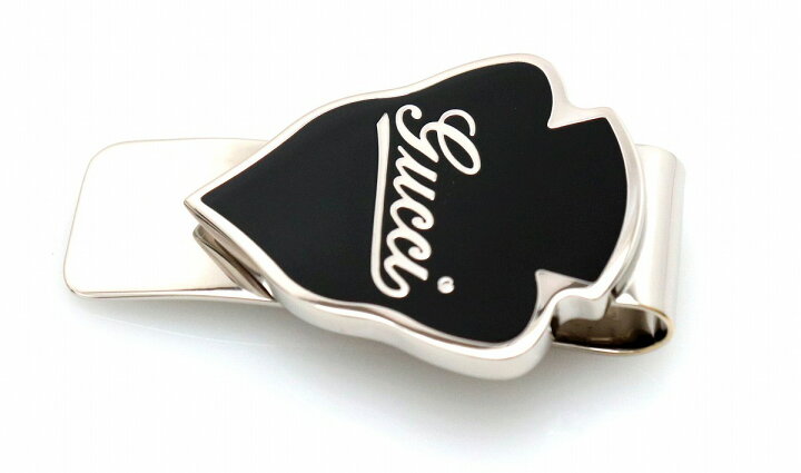 楽天市場】【新品仕上げ済】GUCCI グッチ マネークリップ 盾柄 黒  