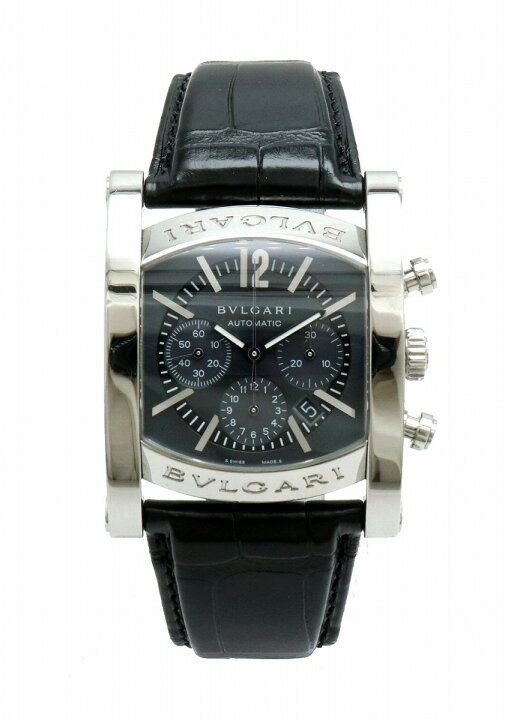 ブルガリ アショーマ AA48S 黒文字盤 AT 17.5cm BVLGARI Assioma 