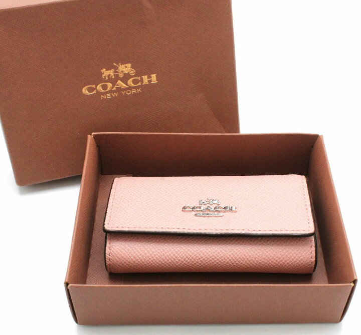 楽天市場】COACH コーチ キーケース 6連キーケース レザー シルバー 