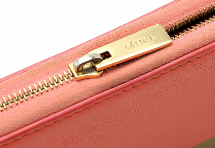 楽天市場】【財布】CELINE セリーヌ ラウンドファスナー 長財布 レザー 