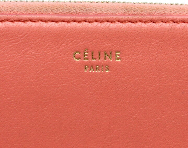 楽天市場】【財布】CELINE セリーヌ ラウンドファスナー 長財布 レザー 