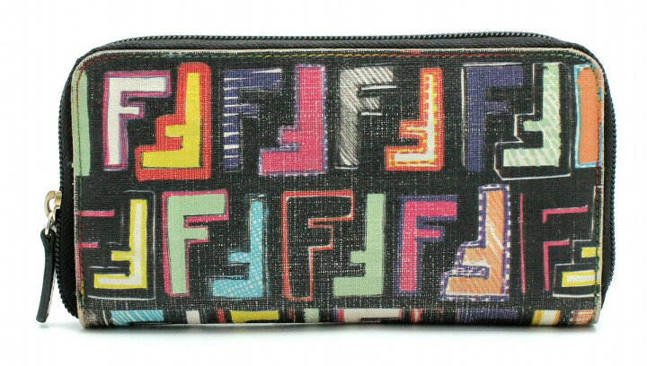 楽天市場】【財布】FENDI フェンディ ズッカ柄 ラウンドファスナー 長  