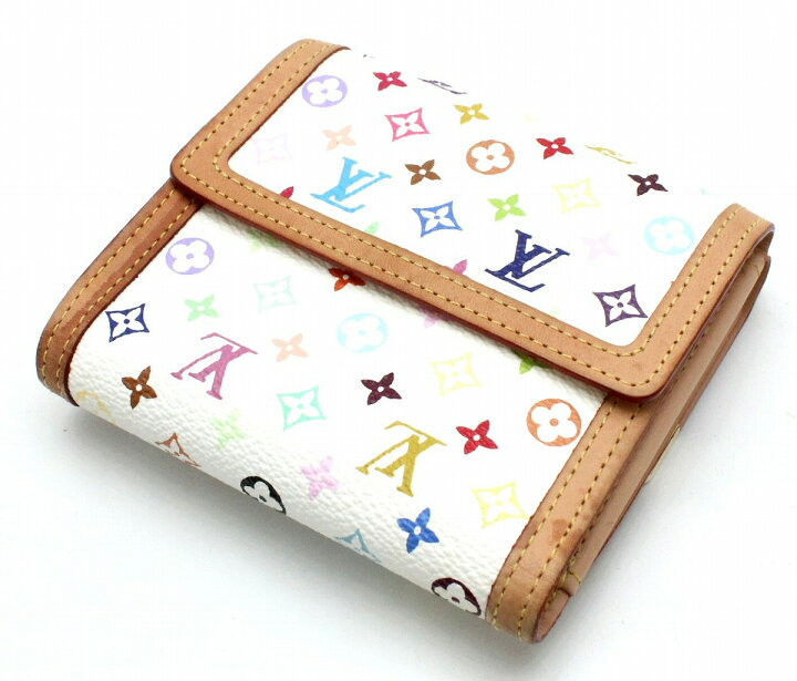 美品 ルイヴィトン モノグラムマルチカラー ポルトモネ ビエカルト  