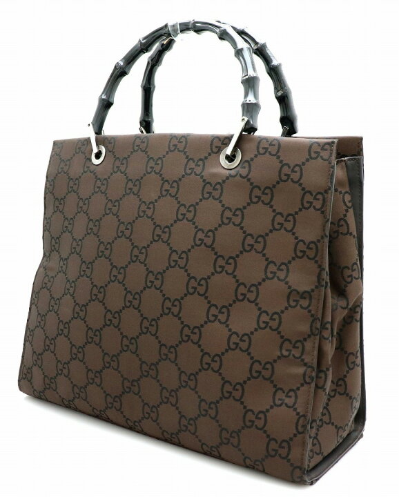 楽天市場】【バッグ】GUCCI グッチ バンブー ナイロンキャンバス 茶 