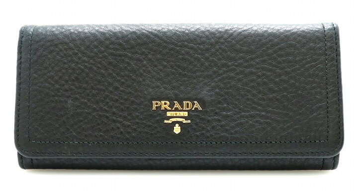 楽天市場】【財布】PRADA プラダ 2つ折り長財布 型押しレザー VIT  