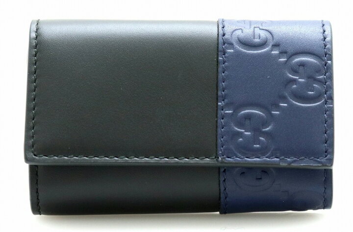 グッチ GG柄 グッチシマ 6連キーケース キーケース レザー 黒 ブラック  