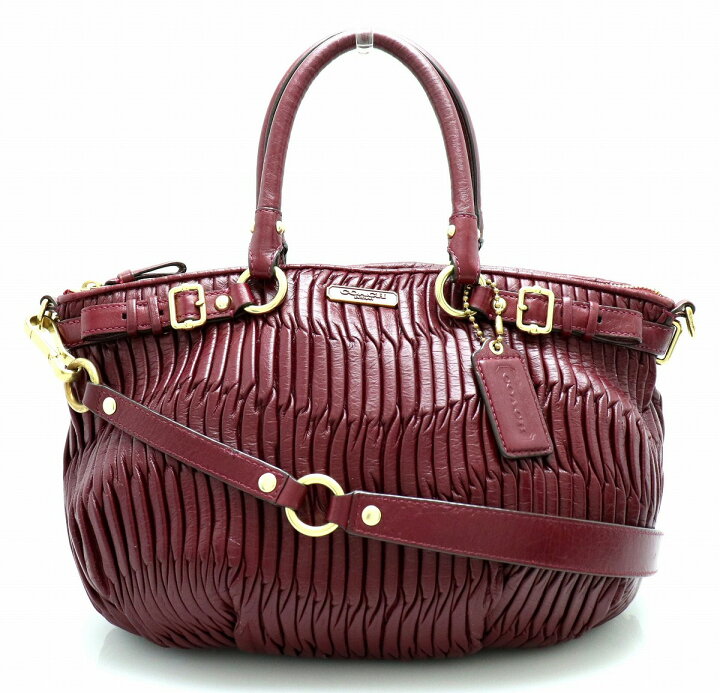 楽天市場】【バッグ】COACH コーチ マディソン ギャザード レザー  