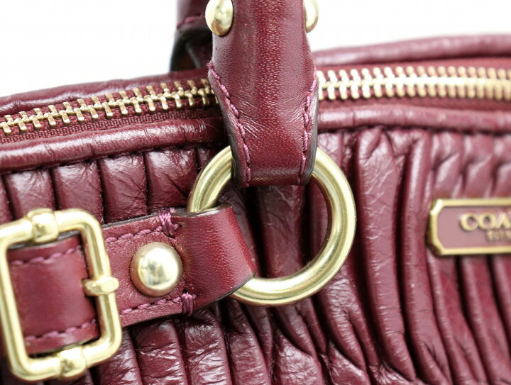 楽天市場】【バッグ】COACH コーチ マディソン ギャザード レザー 