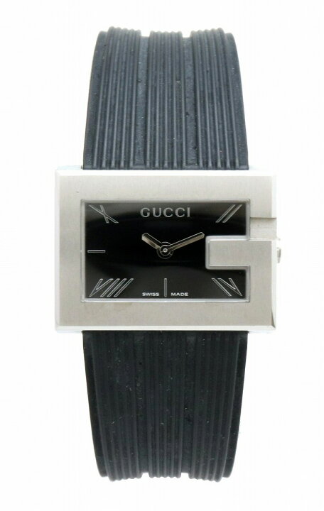 楽天市場】【ウォッチ】GUCCI グッチ Gレクタングル ブラック文字盤 SS 