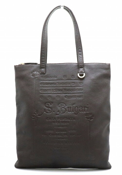【バッグ】BVLGARI ブルガリ コレツィオーネ トートバッグ ショルダートート レザー ダークブラウン 【中古】【k】 | Blumin 楽天市場店