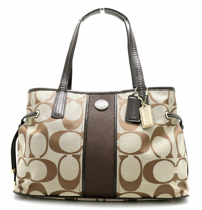 楽天市場】【バッグ】COACH コーチ シグネチャー ストライプ キャリー 