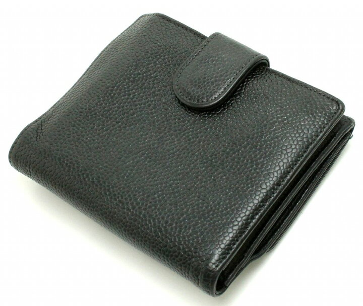 楽天市場】【財布】 CHANEL シャネル キャビアスキン ダブルホック財布  