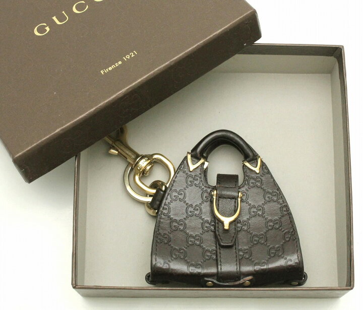 楽天市場】GUCCI グッチ マイクログッチシマ バッグ型チャーム レザー 