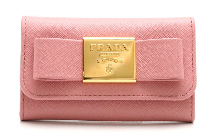 楽天市場】【未使用品】PRADA プラダ 6連キーケース リボン SAFFIANO 