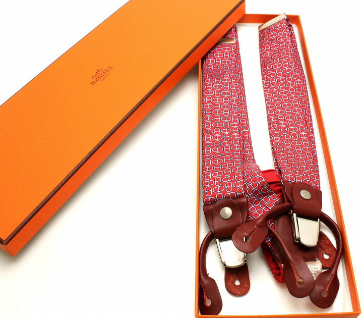 楽天市場】【アパレル】HERMES エルメス サスペンダー シルク100 