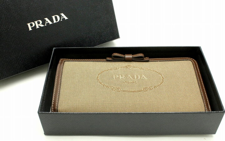 楽天市場】【新品未使用品】【財布】PRADA プラダ 長財布 リボン付  