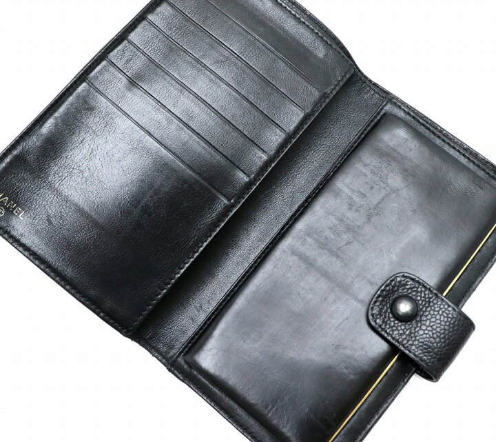 楽天市場】【財布】CHANEL シャネル キャビアスキン がま口 ガマ口 長 