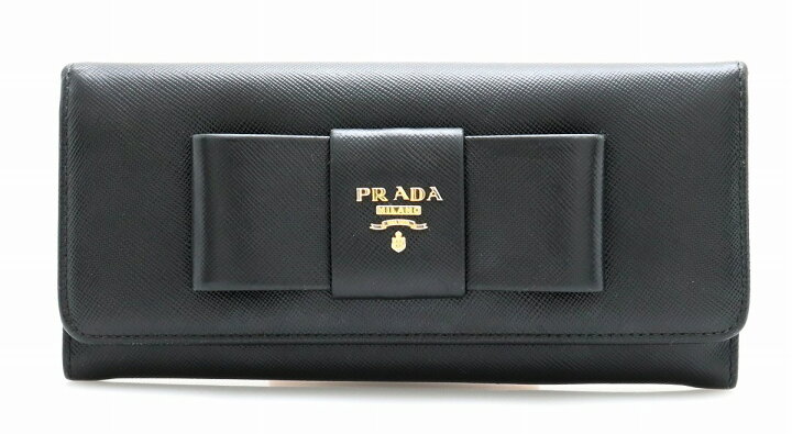楽天市場】【財布】PRADA プラダ リボン モチーフ 2つ折 長財布  