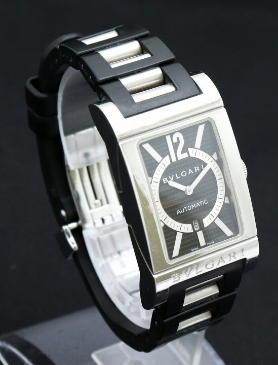 BVLGARI ブルガリ レディース クオーツ レッタンゴロ RT39S ブラック  