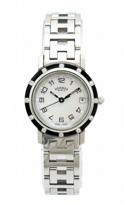 楽天市場】【ウォッチ】HERMES エルメス クリッパー ナクレ 12Pダイヤ  