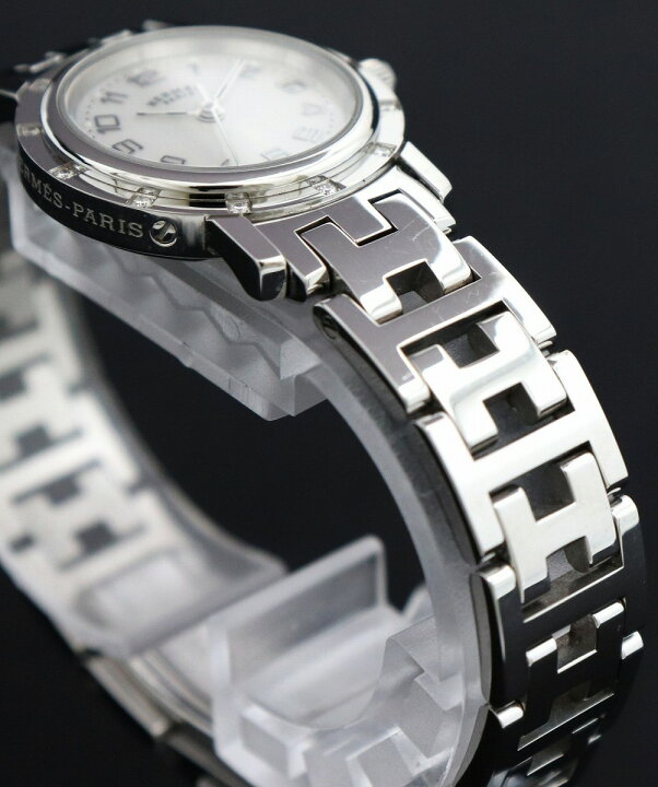 楽天市場】【ウォッチ】HERMES エルメス クリッパー ナクレ 12Pダイヤ  