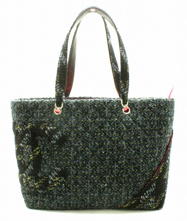 楽天市場】【バッグ】CHANEL シャネル カンボンライン ツイード ラージ  