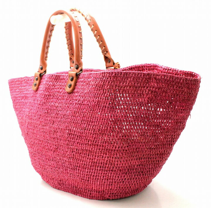 楽天市場】【バッグ】BALENCIAGA バレンシアガ レザー ストロー トート 
