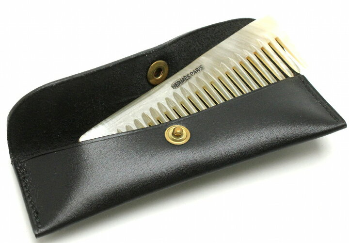 楽天市場】HERMES エルメス コーム 櫛 くし ケース付き バッファロー  