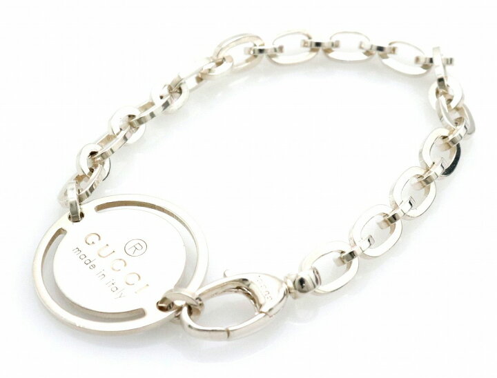 楽天市場】【ジュエリー】GUCCI グッチ ロゴプレート チェーン ブレス  