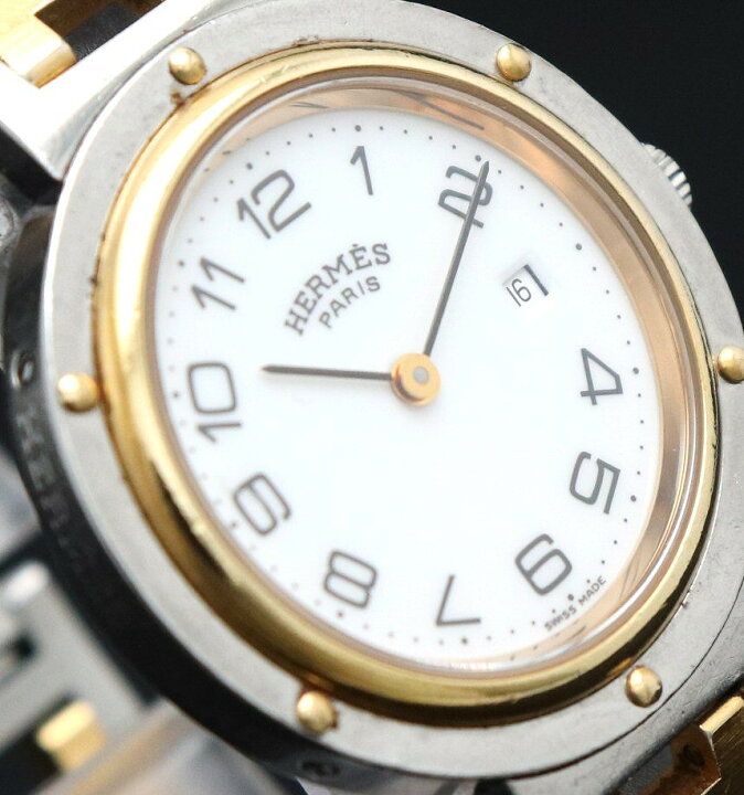 楽天市場】【ウォッチ】 HERMES エルメス クリッパー 30mm ホワイト 