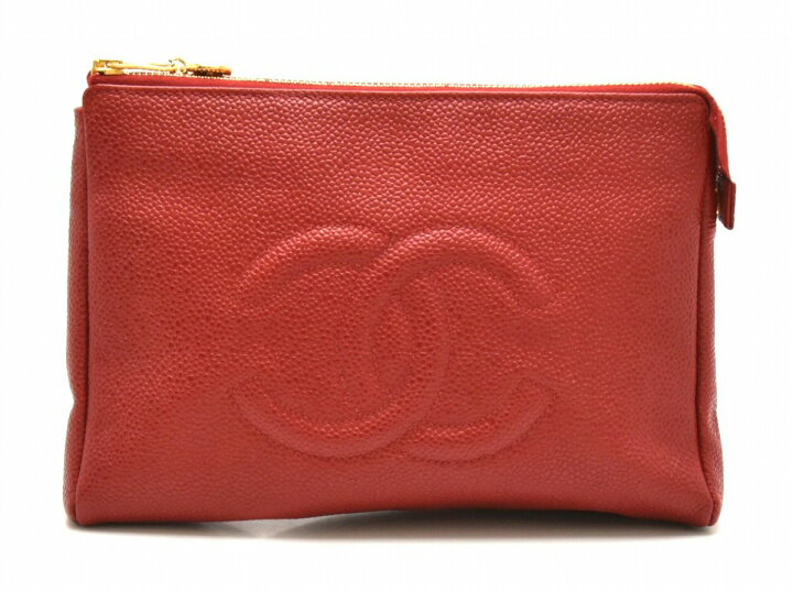 楽天市場】【バッグ】CHANEL シャネル キャビアスキン ポーチ コスメ  