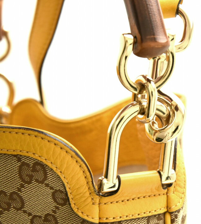 楽天市場】【バッグ】GUCCI グッチ GGキャンバス バンブー 