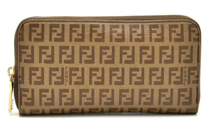 楽天市場】【財布】FENDI フェンディ ズッカ柄 ラウンドファスナー 長  