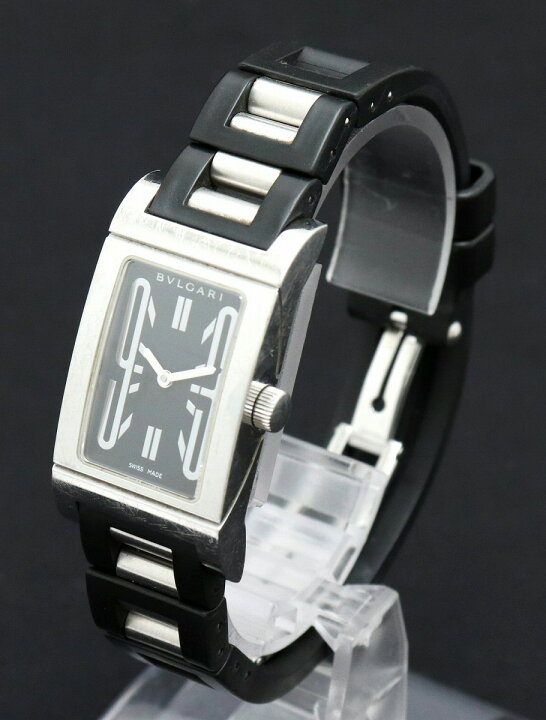 楽天市場】【ウォッチ】 BVLGARI ブルガリ レッタンゴロ ブラック文字  