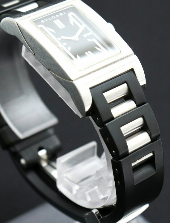 楽天市場】【ウォッチ】 BVLGARI ブルガリ レッタンゴロ ブラック文字  