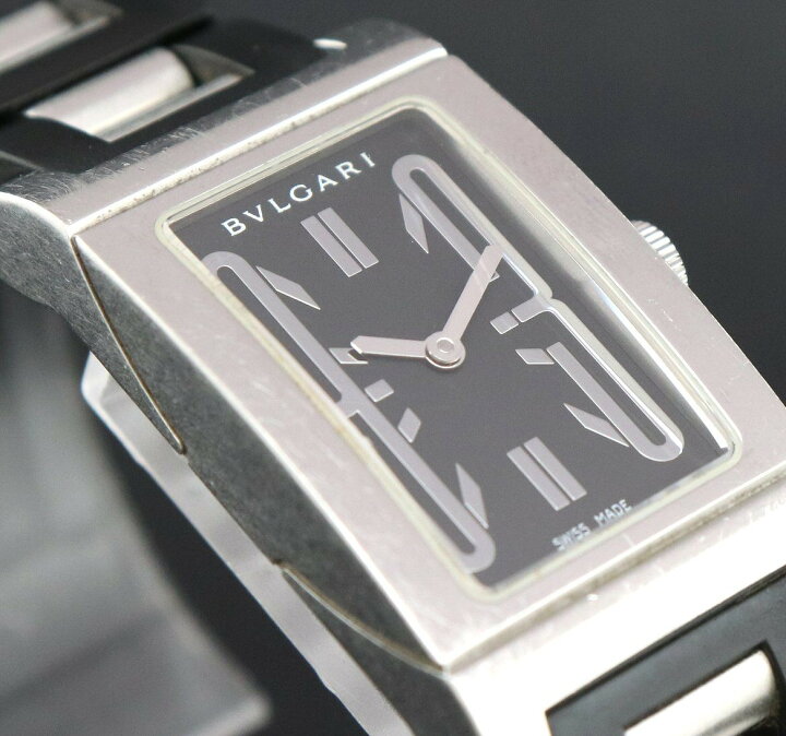 楽天市場】【ウォッチ】 BVLGARI ブルガリ レッタンゴロ ブラック文字  