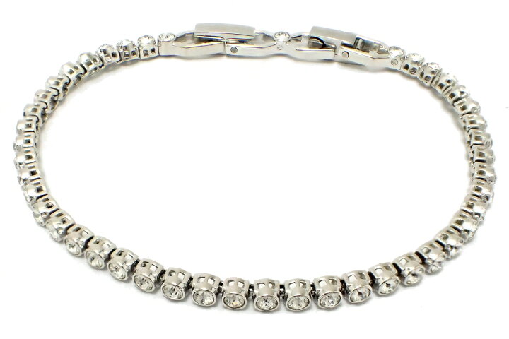 楽天市場 ジュエリー Swarovski スワロフスキー テニス ブレスレット メタル クリア ラインストーン シルバー 中古 U Blumin 楽天市場店