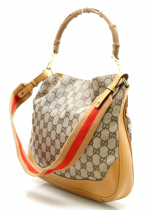 楽天市場】【バッグ】GUCCI グッチ GGキャンバス バンブー 