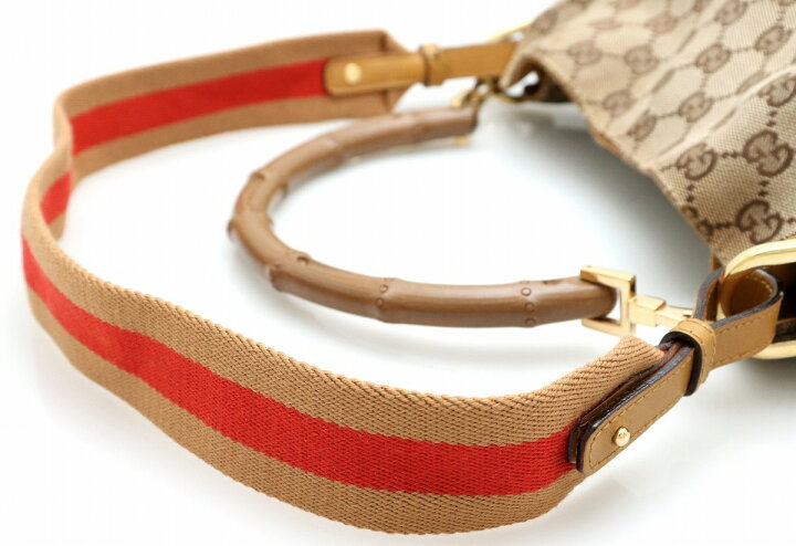 楽天市場】【バッグ】GUCCI グッチ GGキャンバス バンブー 