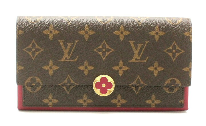 ルイヴィトン 長財布 ポルトフォイユ フロール モノグラムXフューシャ 