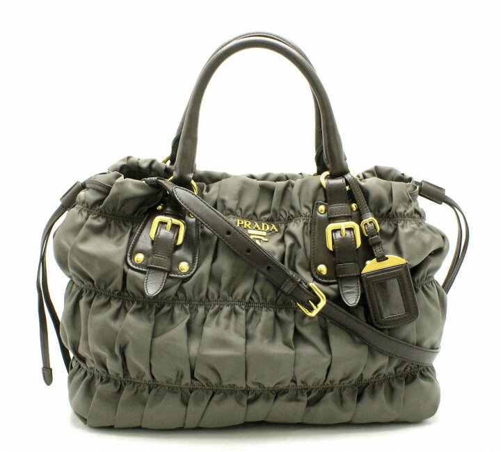 楽天市場】【バッグ】PRADA プラダ ギャザー ハンドバッグ ショルダー 