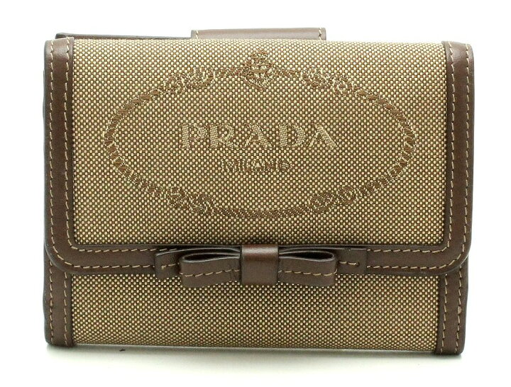 楽天市場】【新品未使用品】【財布】PRADA プラダ 2つ折財布 リボン付  