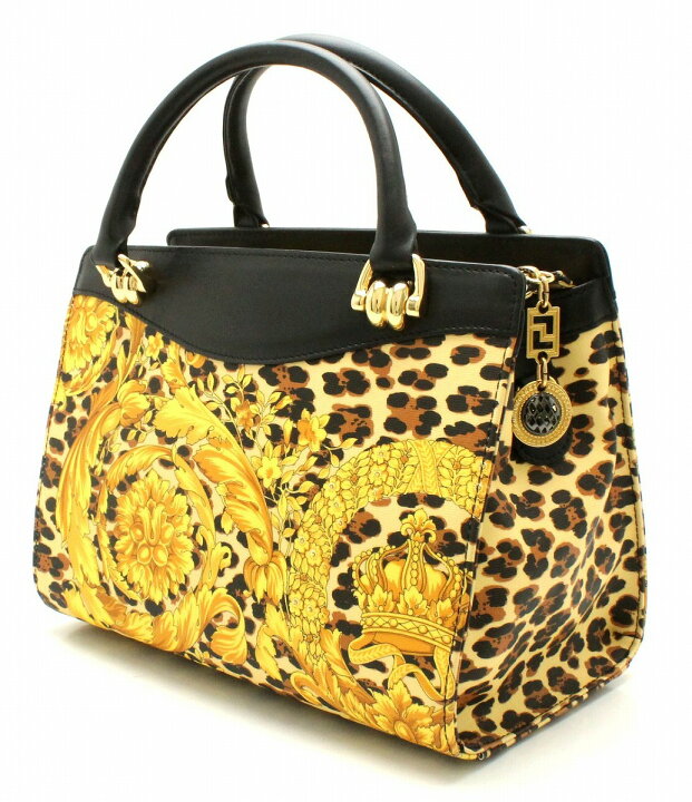 楽天市場】【バッグ】VERSACE ヴェルサーチ ハンドバッグ レオパード柄  