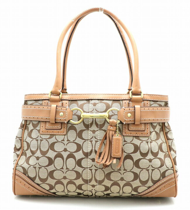 楽天市場】【バッグ】COACH コーチ ハンプトンズシグネチャー ラージ 
