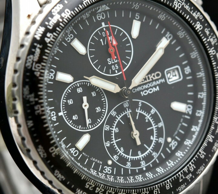 楽天市場】【ウォッチ】SEIKO セイコー クロノグラフ デイト ブラック 
